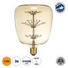 GLOBOSTAR® BARREL 99209 Λάμπα E27 G145 LED 1.6W 140lm 360° AC 220-240V IP20 Ultra Θερμό Λευκό 2200K - Diode HP Filament Chip - Μελί - Μ14.5 x Π14.5 x Υ19cm - 3 Χρόνια Εγγύηση