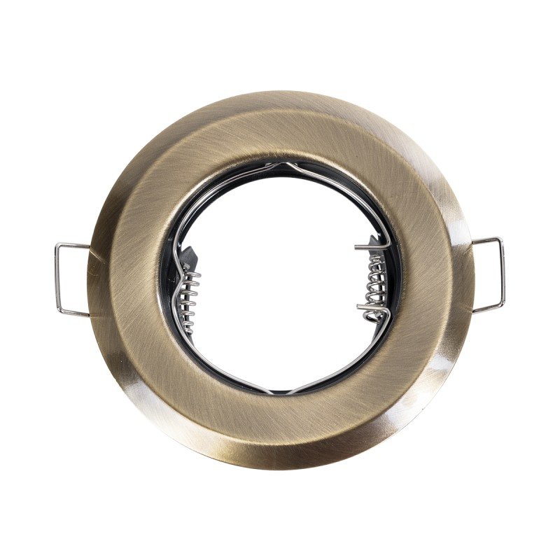 GLOBOSTAR® ORO 77813 Χωνευτή Βάση για Σποτ MR16 με Ντουί GU10/GU5.3 IP20 - Μπρούτζινο - Μ8.3 x Π8.3 x Υ3.1cm / Q6cm