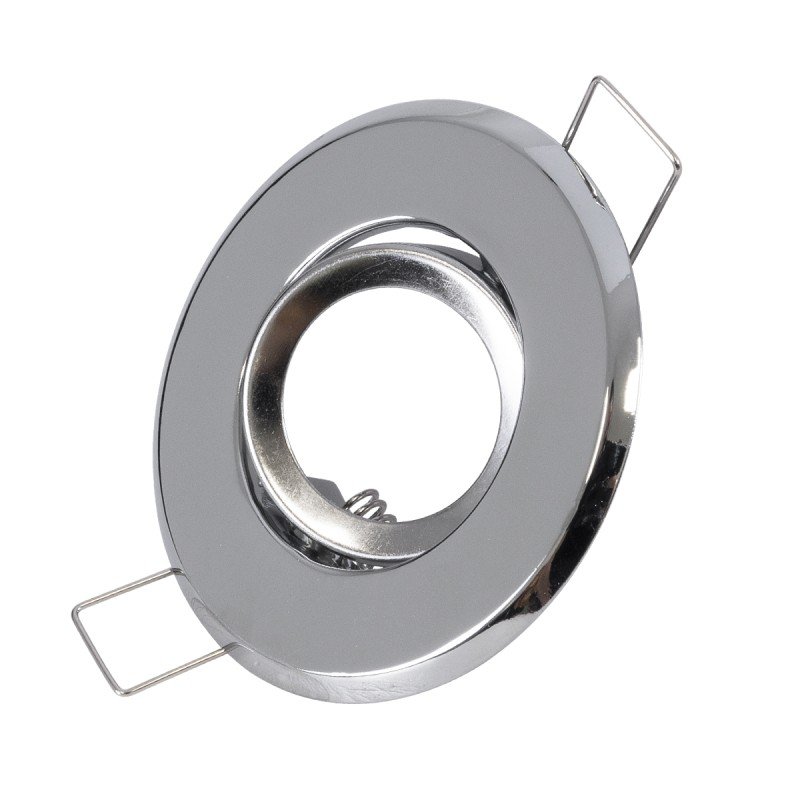 GLOBOSTAR® ORO 77803 Χωνευτή Κινούμενη Βάση για Σποτ MR11 για Ντουί GU10/GU5.3 IP20 - Νίκελ Βούρτσας - Μ7 x Π7 x Υ2.1cm / Q5.5cm