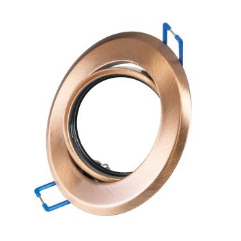 GLOBOSTAR® ORO 77819 Χωνευτή Κινούμενη Βάση για Σποτ MR16 με Ντουί GU10/GU5.3 IP20 - Χάλκινο - Μ9.2 x Π9.2 x Υ2.8cm / Q7.6cm
