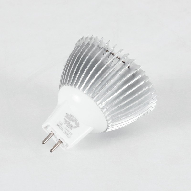 GLOBOSTAR® TRIBOO 76020 Σποτ GU5.3 MR16 LED 3W 300lm 30° DC 12V IP20 Ψυχρό Λευκό 6000K - Μ5 x Π5 x Υ5.2cm - 3 Χρόνια Εγγύηση