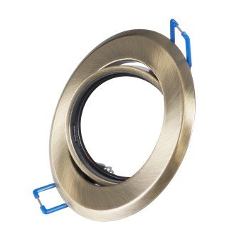 GLOBOSTAR® ORO 77820 Χωνευτή Κινούμενη Βάση για Σποτ MR16 με Ντουί GU10/GU5.3 IP20 - Μπρούτζινο - Μ9.2 x Π9.2 x Υ2.8cm / Q7.6cm