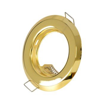 GLOBOSTAR® ORO 77811 Χωνευτή Βάση για Σποτ MR16 με Ντουί GU10/GU5.3 IP20 - Χρυσό Πλατίνα - Μ8.3 x Π8.3 x Υ3.1cm / Q6cm