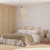GLOBOSTAR® YOSHI 01928 Boho Κρεμαστό Φωτιστικό Οροφής με Ντουί 1 x E27 AC 220-240V IP20 - Μπεζ - Μ35 x Π35 x Υ60cm