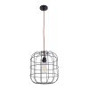 GLOBOSTAR® PARROT 01099 Μοντέρνο Κρεμαστό Φωτιστικό Οροφής με Ντουί 1 x E27 AC 220-240V IP20 - Μαύρο - Μ28 x Π28 x Υ30cm