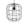 GLOBOSTAR® PARROT 01099 Μοντέρνο Κρεμαστό Φωτιστικό Οροφής με Ντουί 1 x E27 AC 220-240V IP20 - Μαύρο - Μ28 x Π28 x Υ30cm