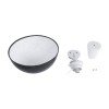 GLOBOSTAR® SERENIA 01151 Μοντέρνο Κρεμαστό Φωτιστικό Οροφής με Ντουί 1 x E27 AC 220-240V IP20 - Μαύρο & Λευκό - Μ40 x Π40 x Υ20cm