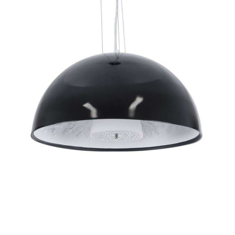 GLOBOSTAR® SERENIA 01151 Μοντέρνο Κρεμαστό Φωτιστικό Οροφής με Ντουί 1 x E27 AC 220-240V IP20 - Μαύρο & Λευκό - Μ40 x Π40 x Υ20cm