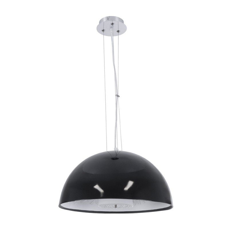 GLOBOSTAR® SERENIA 01151 Μοντέρνο Κρεμαστό Φωτιστικό Οροφής με Ντουί 1 x E27 AC 220-240V IP20 - Μαύρο & Λευκό - Μ40 x Π40 x Υ20cm