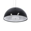 GLOBOSTAR® SERENIA 01151 Μοντέρνο Κρεμαστό Φωτιστικό Οροφής με Ντουί 1 x E27 AC 220-240V IP20 - Μαύρο & Λευκό - Μ40 x Π40 x Υ20cm