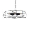 GLOBOSTAR® HELIX 01164 Vintage Κρεμαστό Φωτιστικό Οροφής με Ντουί 5 x E27 AC 220-240V IP20 - Μαύρο - Μ46 x Π46 x Υ13cm