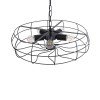 GLOBOSTAR® HELIX 01164 Vintage Κρεμαστό Φωτιστικό Οροφής με Ντουί 5 x E27 AC 220-240V IP20 - Μαύρο - Μ46 x Π46 x Υ13cm