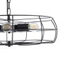 GLOBOSTAR® HELIX 01164 Vintage Κρεμαστό Φωτιστικό Οροφής με Ντουί 5 x E27 AC 220-240V IP20 - Μαύρο - Μ46 x Π46 x Υ13cm