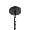 GLOBOSTAR® HELIX 01164 Vintage Κρεμαστό Φωτιστικό Οροφής με Ντουί 5 x E27 AC 220-240V IP20 - Μαύρο - Μ46 x Π46 x Υ13cm