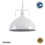 GLOBOSTAR® LARKIN 01174 Vintage Κρεμαστό Φωτιστικό Οροφής με Ντουί 1 x E27 AC 220-240V IP20 - Λευκό - Μ30 x Π30 x Y28cm