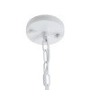 GLOBOSTAR® LARKIN 01174 Vintage Κρεμαστό Φωτιστικό Οροφής με Ντουί 1 x E27 AC 220-240V IP20 - Λευκό - Μ30 x Π30 x Y28cm
