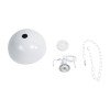 GLOBOSTAR® LARKIN 01174 Vintage Κρεμαστό Φωτιστικό Οροφής με Ντουί 1 x E27 AC 220-240V IP20 - Λευκό - Μ30 x Π30 x Y28cm