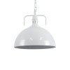 GLOBOSTAR® LARKIN 01174 Vintage Κρεμαστό Φωτιστικό Οροφής με Ντουί 1 x E27 AC 220-240V IP20 - Λευκό - Μ30 x Π30 x Y28cm