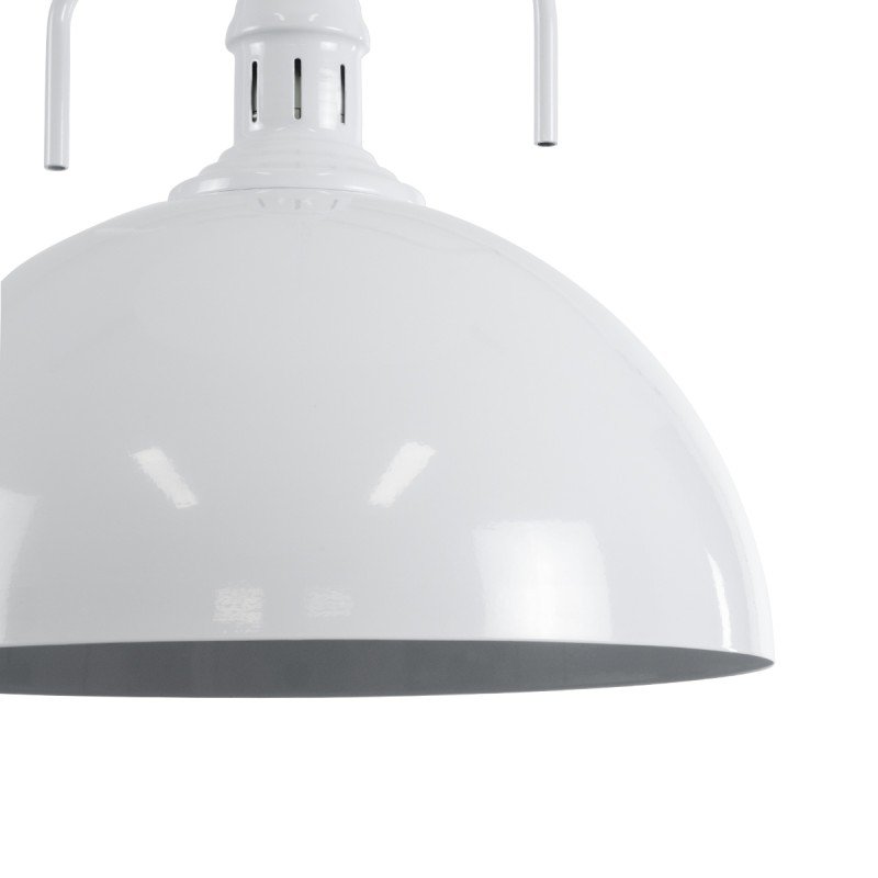 GLOBOSTAR® LARKIN 01174 Vintage Κρεμαστό Φωτιστικό Οροφής με Ντουί 1 x E27 AC 220-240V IP20 - Λευκό - Μ30 x Π30 x Y28cm