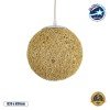 GLOBOSTAR® OCEANA 01200 Boho Κρεμαστό Φωτιστικό Οροφής με Ντουί 1 x E27 AC 220-240V IP20 - Μπεζ - Μ20 x Π20 x Υ20cm