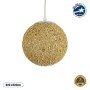 GLOBOSTAR® OCEANA 01200 Boho Κρεμαστό Φωτιστικό Οροφής με Ντουί 1 x E27 AC 220-240V IP20 - Μπεζ - Μ20 x Π20 x Υ20cm
