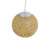 GLOBOSTAR® OCEANA 01200 Boho Κρεμαστό Φωτιστικό Οροφής με Ντουί 1 x E27 AC 220-240V IP20 - Μπεζ - Μ20 x Π20 x Υ20cm
