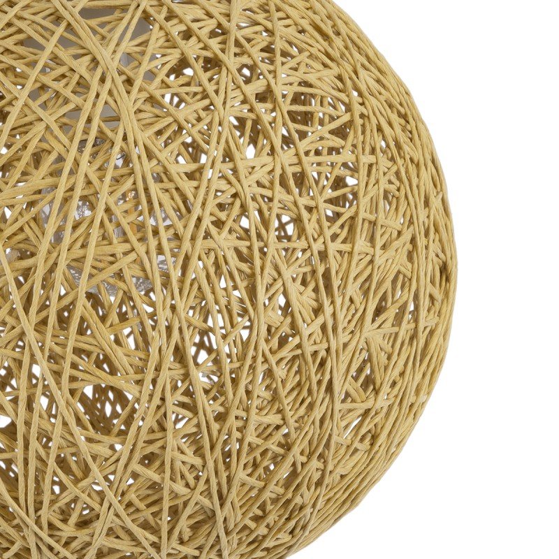 GLOBOSTAR® OCEANA 01200 Boho Κρεμαστό Φωτιστικό Οροφής με Ντουί 1 x E27 AC 220-240V IP20 - Μπεζ - Μ20 x Π20 x Υ20cm