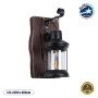 GLOBOSTAR® BRASRA 01204 Vintage Φωτιστικό Τοίχου - Απλίκα με Ντουί 1 x E27 AC 220-240V IP20 - Καφέ & Μαύρο - Μ15 x Π20 x Υ30cm