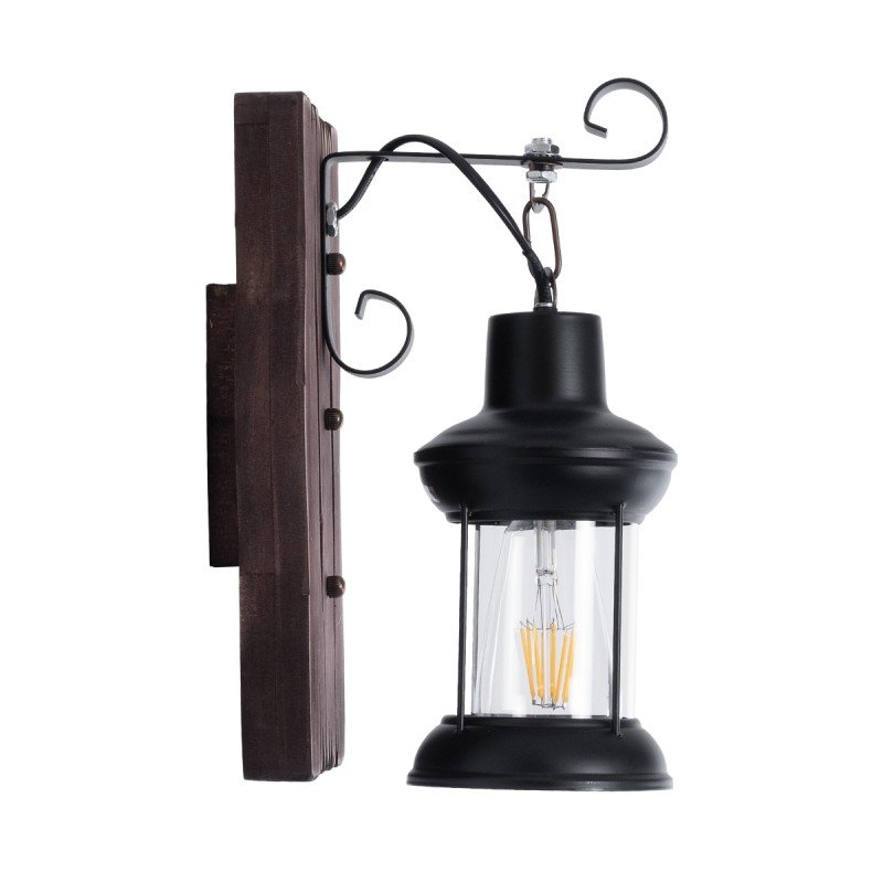 GLOBOSTAR® BRASRA 01204 Vintage Φωτιστικό Τοίχου - Απλίκα με Ντουί 1 x E27 AC 220-240V IP20 - Καφέ & Μαύρο - Μ15 x Π20 x Υ30cm GLOBOSTAR® BRASRA 01204 Vintage Φωτιστικό Τοίχου - Απλίκα με Ντουί 1 x E27 AC 220-240V IP20 - Καφέ & Μαύρο - Μ15 x Π20 x Υ30cm