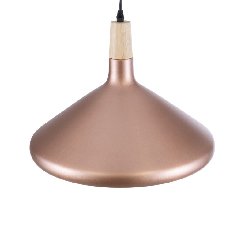 GLOBOSTAR® FELICITA 01223 Μοντέρνο Κρεμαστό Φωτιστικό Οροφής με Ντουί 1 x E27 AC 220-240V IP20 - Χάλκινο & Λευκό - Μ40 x Π40 x Υ30cm