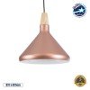 GLOBOSTAR® FERCLA 01224 Μοντέρνο Κρεμαστό Φωτιστικό Οροφής με Ντουί 1 x E27 AC 220-240V IP20 - Χάλκινο & Λευκό - Μ27 x Π27 x Υ25cm