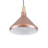GLOBOSTAR® FERCLA 01224 Μοντέρνο Κρεμαστό Φωτιστικό Οροφής με Ντουί 1 x E27 AC 220-240V IP20 - Χάλκινο & Λευκό - Μ27 x Π27 x Υ25cm