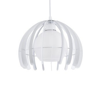 GLOBOSTAR® INGLEY 01225 Μοντέρνο Κρεμαστό Φωτιστικό Οροφής με Ντουί 1 x E27 AC 220-240V IP20 - Λευκό - Μ26 x Π26 x Υ21cm