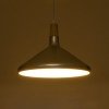 GLOBOSTAR® FELICITA 01276 Μοντέρνο Κρεμαστό Φωτιστικό Οροφής με Ντουί 1 x E27 AC 220-240V IP20 - Ασημί & Μπεζ - Μ40 x Π40 x Y30cm