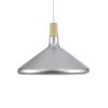 GLOBOSTAR® FELICITA 01276 Μοντέρνο Κρεμαστό Φωτιστικό Οροφής με Ντουί 1 x E27 AC 220-240V IP20 - Ασημί & Μπεζ - Μ40 x Π40 x Y30cm