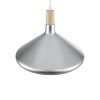 GLOBOSTAR® FELICITA 01276 Μοντέρνο Κρεμαστό Φωτιστικό Οροφής με Ντουί 1 x E27 AC 220-240V IP20 - Ασημί & Μπεζ - Μ40 x Π40 x Y30cm