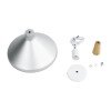 GLOBOSTAR® FELICITA 01277 Μοντέρνο Κρεμαστό Φωτιστικό Οροφής με Ντουί 1 x E27 AC 220-240V IP20 - Ασημί & Μπεζ - Μ30 x Π30 x Υ25cm
