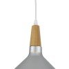 GLOBOSTAR® FELICITA 01277 Μοντέρνο Κρεμαστό Φωτιστικό Οροφής με Ντουί 1 x E27 AC 220-240V IP20 - Ασημί & Μπεζ - Μ30 x Π30 x Υ25cm