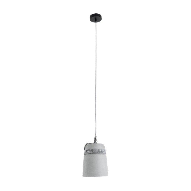 GLOBOSTAR® TRIBECA 01321 Μοντέρνο Κρεμαστό Φωτιστικό Οροφής με Ντουί 1 x E27 AC 220-240V IP20 - Γκρι - Μ20 x Π20 x Υ26cm