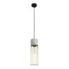 GLOBOSTAR® DURANT 01322 Μοντέρνο Κρεμαστό Φωτιστικό Οροφής με Ντουί 1 x E27 AC 220-240V IP20 - Γκρι & Χρυσό - Μ12 x Π12 x Υ40cm