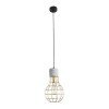 GLOBOSTAR® DURANT 01325 Μοντέρνο Κρεμαστό Φωτιστικό Οροφής με Ντουί 1 x E27 AC 220-240V IP20 - Γκρι & Χρυσό - Μ20 x Π20 x Υ35cm