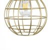 GLOBOSTAR® DURANT 01325 Μοντέρνο Κρεμαστό Φωτιστικό Οροφής με Ντουί 1 x E27 AC 220-240V IP20 - Γκρι & Χρυσό - Μ20 x Π20 x Υ35cm