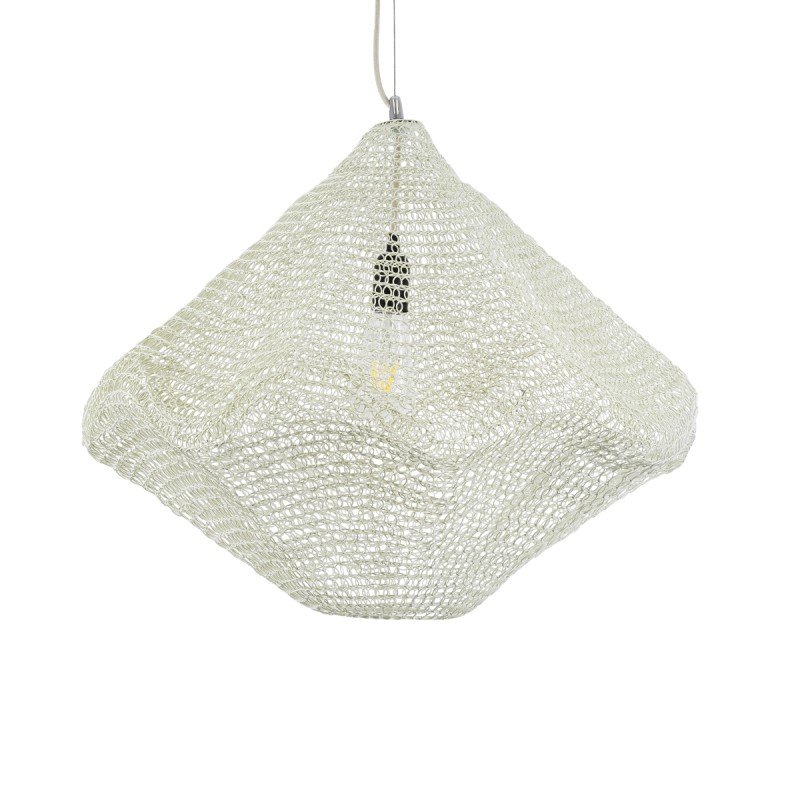 GLOBOSTAR® KENTUCKY 01865 Vintage Κρεμαστό Φωτιστικό Οροφής με Ντουί 1 x E27 AC 220-240V IP20 - Μπεζ - Μ60 x Π60 x Υ50cm