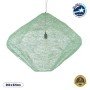 GLOBOSTAR® KENTUCKY 01870 Vintage Κρεμαστό Φωτιστικό Οροφής με Ντουί 1 x E27 AC 220-240V IP20 - Τιρκουάζ - Μ90 x Π90 x Υ70cm