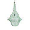 GLOBOSTAR® KENTUCKY 01876 Vintage Κρεμαστό Φωτιστικό Οροφής με Ντουί 1 x E27 AC 220-240V IP20 - Τιρκουάζ - Μ50 x Π50 x Υ90cm