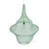 GLOBOSTAR® KENTUCKY 01876 Vintage Κρεμαστό Φωτιστικό Οροφής με Ντουί 1 x E27 AC 220-240V IP20 - Τιρκουάζ - Μ50 x Π50 x Υ90cm