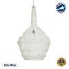 GLOBOSTAR® KENTUCKY 01883 Vintage Κρεμαστό Φωτιστικό Οροφής με Ντουί 1 x E27 AC 220-240V IP20 - Λευκό - Μ60 x Π60 x Υ90cm