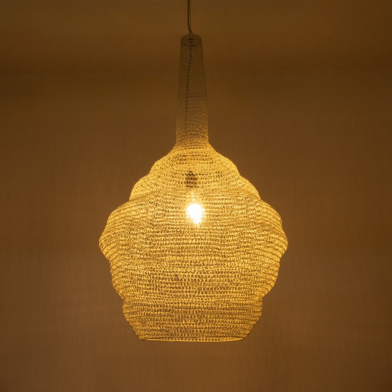 GLOBOSTAR® KENTUCKY 01883 Vintage Κρεμαστό Φωτιστικό Οροφής με Ντουί 1 x E27 AC 220-240V IP20 - Λευκό - Μ60 x Π60 x Υ90cm