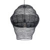 GLOBOSTAR® KENTUCKY 01912 Vintage Κρεμαστό Φωτιστικό Οροφής με Ντουί 1 x E27 AC 220-240V IP20 - Μαύρο - Μ60 x Π60 x Υ70cm