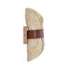 GLOBOSTAR® GUAVA 02385 Boho Φωτιστικό Τοίχου - Απλίκα με Ντουί 2 x G9 AC 220-240V IP20 - Μπεζ & Καφέ - Μ11 x Π13 x Υ30cm